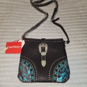 NWT~MONTANA WEST TRINITY RANCH~Hair On Cowhide CONCEALED CARRY Crossbody Purse